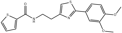 N-(2-(2-(3,4-dimethoxyphenyl)thiazol-4-yl)ethyl)thiophene-2-carboxamide Structural