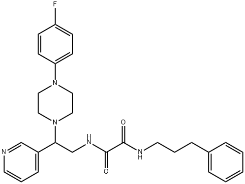 N1-(2-(4-(4-fluorophenyl)piperazin-1-yl)-2-(pyridin-3-yl)ethyl)-N2-(3-phenylpropyl)oxalamide Structural