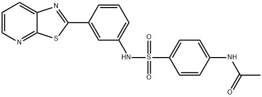 N-(4-(N-(3-(thiazolo[5,4-b]pyridin-2-yl)phenyl)sulfamoyl)phenyl)acetamide Structural