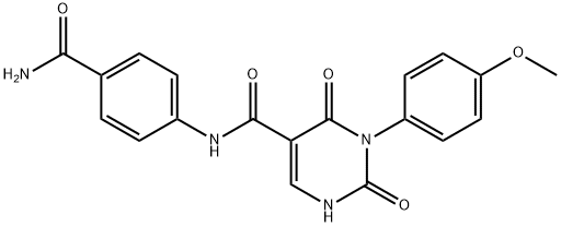 N-(4-carbamoylphenyl)-3-(4-methoxyphenyl)-2,4-dioxo-1,2,3,4-tetrahydropyrimidine-5-carboxamide Structural