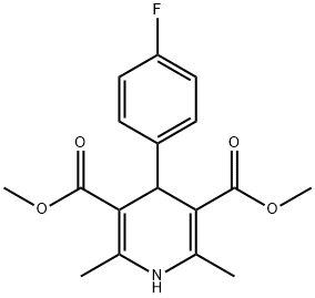 dimethyl 4-(4-fluorophenyl)-2,6-dimethyl-1,4-dihydro-3,5-pyridinedicarboxylate Structural