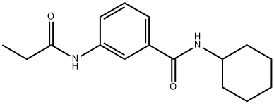 N-cyclohexyl-3-(propionylamino)benzamide Structural