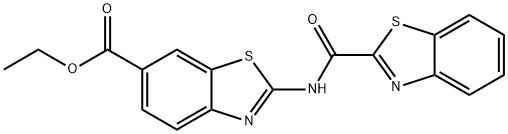 ethyl 2-(benzo[d]thiazole-2-carboxamido)benzo[d]thiazole-6-carboxylate Structural