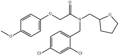 N-[(2,4-dichlorophenyl)methyl]-2-(4-methoxyphenoxy)-N-(oxolan-2-ylmethyl)acetamide Structural