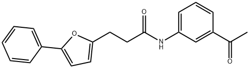 N-(3-acetylphenyl)-3-(5-phenylfuran-2-yl)propanamide Structural