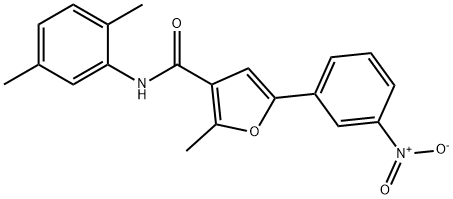 N-(2,5-dimethylphenyl)-2-methyl-5-(3-nitrophenyl)furan-3-carboxamide Structural