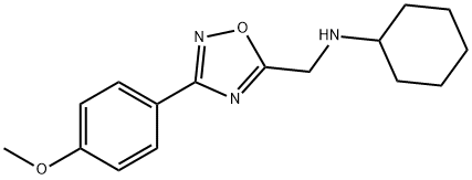N-{[3-(4-methoxyphenyl)-1,2,4-oxadiazol-5-yl]methyl}cyclohexanamine Structural