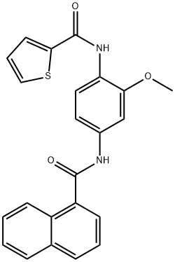 N-[2-methoxy-4-(1-naphthoylamino)phenyl]-2-thiophenecarboxamide Structural