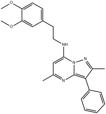 N-[2-(3,4-dimethoxyphenyl)ethyl]-2,5-dimethyl-3-phenylpyrazolo[1,5-a]pyrimidin-7-amine Structural