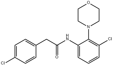 N-[3-chloro-2-(morpholin-4-yl)phenyl]-2-(4-chlorophenyl)acetamide Structural