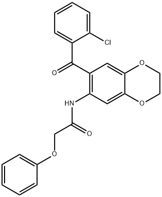 N-{7-[(2-chlorophenyl)carbonyl]-2,3-dihydro-1,4-benzodioxin-6-yl}-2-phenoxyacetamide Structural