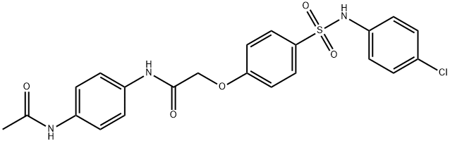 N-[4-(acetylamino)phenyl]-2-{4-[(4-chlorophenyl)sulfamoyl]phenoxy}acetamide Structural