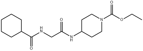 ethyl 4-{[N-(cyclohexylcarbonyl)glycyl]amino}piperidine-1-carboxylate Structural