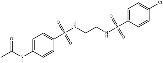 N-{4-[(2-{[(4-chlorophenyl)sulfonyl]amino}ethyl)sulfamoyl]phenyl}acetamide Structural