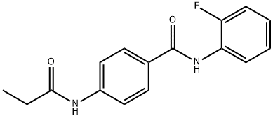 N-(2-fluorophenyl)-4-(propanoylamino)benzamide Structural