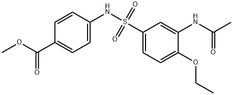 methyl 4-({[3-(acetylamino)-4-ethoxyphenyl]sulfonyl}amino)benzoate Structural