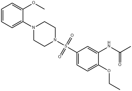 N-(2-ethoxy-5-{[4-(2-methoxyphenyl)piperazin-1-yl]sulfonyl}phenyl)acetamide Structural