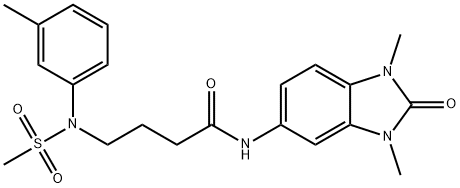 N-(1,3-dimethyl-2-oxo-2,3-dihydro-1H-benzimidazol-5-yl)-4-[(3-methylphenyl)(methylsulfonyl)amino]butanamide Structural