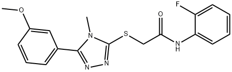 N-(2-fluorophenyl)-2-{[5-(3-methoxyphenyl)-4-methyl-4H-1,2,4-triazol-3-yl]sulfanyl}acetamide Structural
