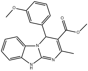methyl 4-(3-methoxyphenyl)-2-methyl-1,4-dihydropyrimido[1,2-a]benzimidazole-3-carboxylate Structural