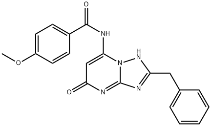 N-(2-benzyl-5-oxo-1H-[1,2,4]triazolo[1,5-a]pyrimidin-7-yl)-4-methoxybenzamide Structural