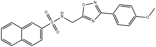 N-[[3-(4-methoxyphenyl)-1,2,4-oxadiazol-5-yl]methyl]naphthalene-2-sulfonamide Structural