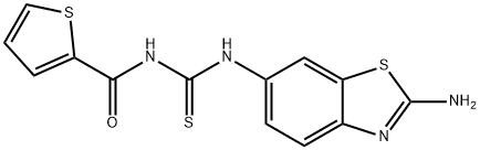 N-[(2-amino-1,3-benzothiazol-6-yl)carbamothioyl]thiophene-2-carboxamide Structural
