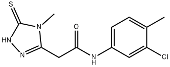 N-(3-chloro-4-methylphenyl)-2-(4-methyl-5-sulfanyl-4H-1,2,4-triazol-3-yl)acetamide Structural