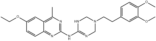 N-[3-[2-(3,4-dimethoxyphenyl)ethyl]-2,4-dihydro-1H-1,3,5-triazin-6-yl]-6-ethoxy-4-methylquinazolin-2-amine Structural