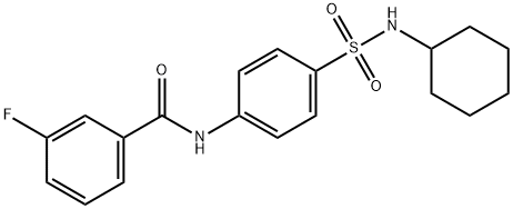 N-[4-(cyclohexylsulfamoyl)phenyl]-3-fluorobenzamide Structural