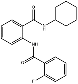 N-{2-[(cyclohexylamino)carbonyl]phenyl}-2-fluorobenzamide Structural