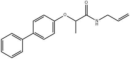 N-allyl-2-(4-biphenylyloxy)propanamide Structural