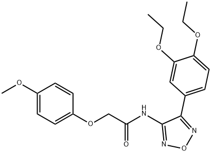 N-[4-(3,4-diethoxyphenyl)-1,2,5-oxadiazol-3-yl]-2-(4-methoxyphenoxy)acetamide Structural
