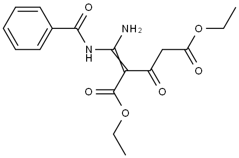 diethyl (2Z)-2-{amino[(phenylcarbonyl)amino]methylidene}-3-oxopentanedioate Structural