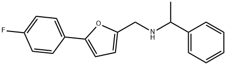 N-{[5-(4-fluorophenyl)furan-2-yl]methyl}-1-phenylethanamine Structural
