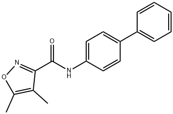 N-(biphenyl-4-yl)-4,5-dimethyl-1,2-oxazole-3-carboxamide Structural