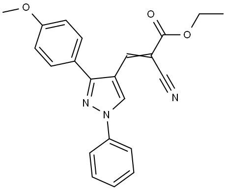 ethyl (Z)-2-cyano-3-(3-(4-methoxyphenyl)-1-phenyl-1H-pyrazol-4-yl)acrylate Structural
