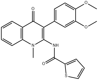 N-[3-(3,4-dimethoxyphenyl)-1-methyl-4-oxoquinolin-2-yl]thiophene-2-carboxamide Structural