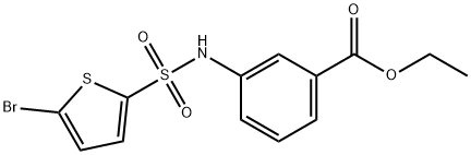 ethyl 3-{[(5-bromo-2-thienyl)sulfonyl]amino}benzoate Structural