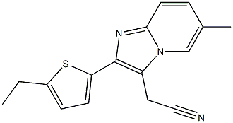 Imidazo[1,2-a]pyridine-3-acetonitrile, 2-(5-ethyl-2-thienyl)-6-methyl- Structural