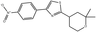 Thiazole, 4-(4-nitrophenyl)-2-(tetrahydro-2,2-dimethyl-2H-pyran-4-yl)- Structural