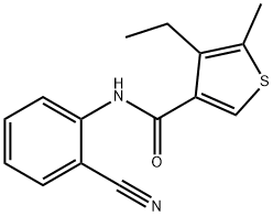 N-(2-cyanophenyl)-4-ethyl-5-methylthiophene-3-carboxamide Structural