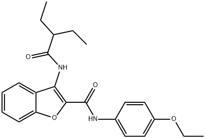 N-(4-ethoxyphenyl)-3-(2-ethylbutanamido)benzofuran-2-carboxamide Structural