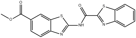 methyl 2-(benzo[d]thiazole-2-carboxamido)benzo[d]thiazole-6-carboxylate Structural