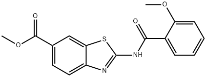 methyl 2-(2-methoxybenzamido)benzo[d]thiazole-6-carboxylate Structural