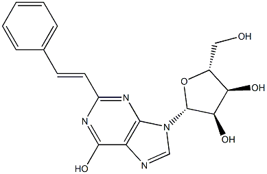 Inosine, 2-(2-phenylethenyl)- Structural