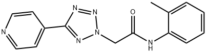 N-(2-methylphenyl)-2-(5-pyridin-4-yltetrazol-2-yl)acetamide Structural