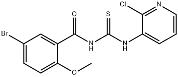 N-(5-bromo-2-methoxybenzoyl)-N'-(2-chloro-3-pyridinyl)thiourea Structural