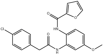 N-(2-{[(4-chlorophenyl)acetyl]amino}-4-methoxyphenyl)furan-2-carboxamide Structural
