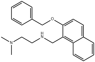 N',N'-dimethyl-N-[(2-phenylmethoxynaphthalen-1-yl)methyl]ethane-1,2-diamine Structural